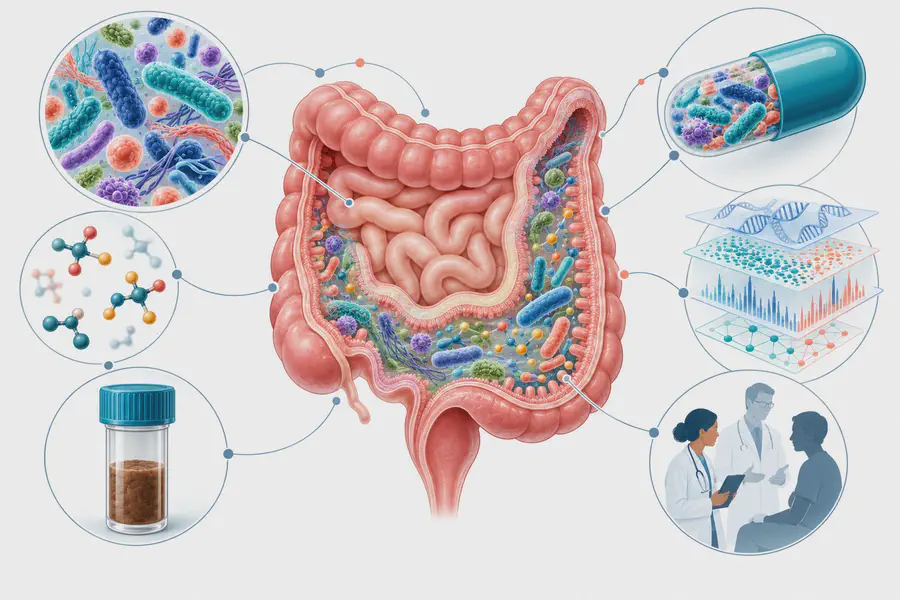 Concept illustration: The Expanding Landscape of Microbiota Medicine: Indications, Therapeutic Modalities, and the Path Towards Integrative Microbiome‐Targeting Healthcare