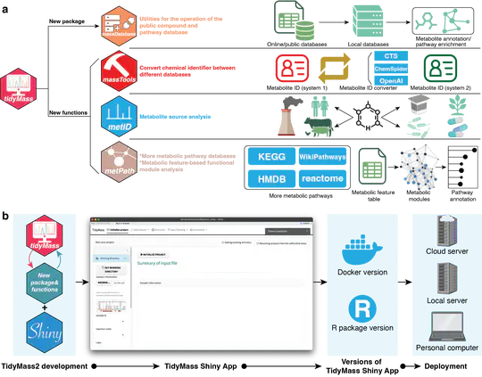TidyMass2 Advancing LC-MS Untargeted Metabolomics Through Metabolite Origin Inference and Metabolic Feature-based Functional Module Analysis